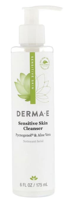 derma-e, sensitive skin cleanser,  rosacea piel grasa, limpiador organico, cosmetica natural, rosacea aloe vera